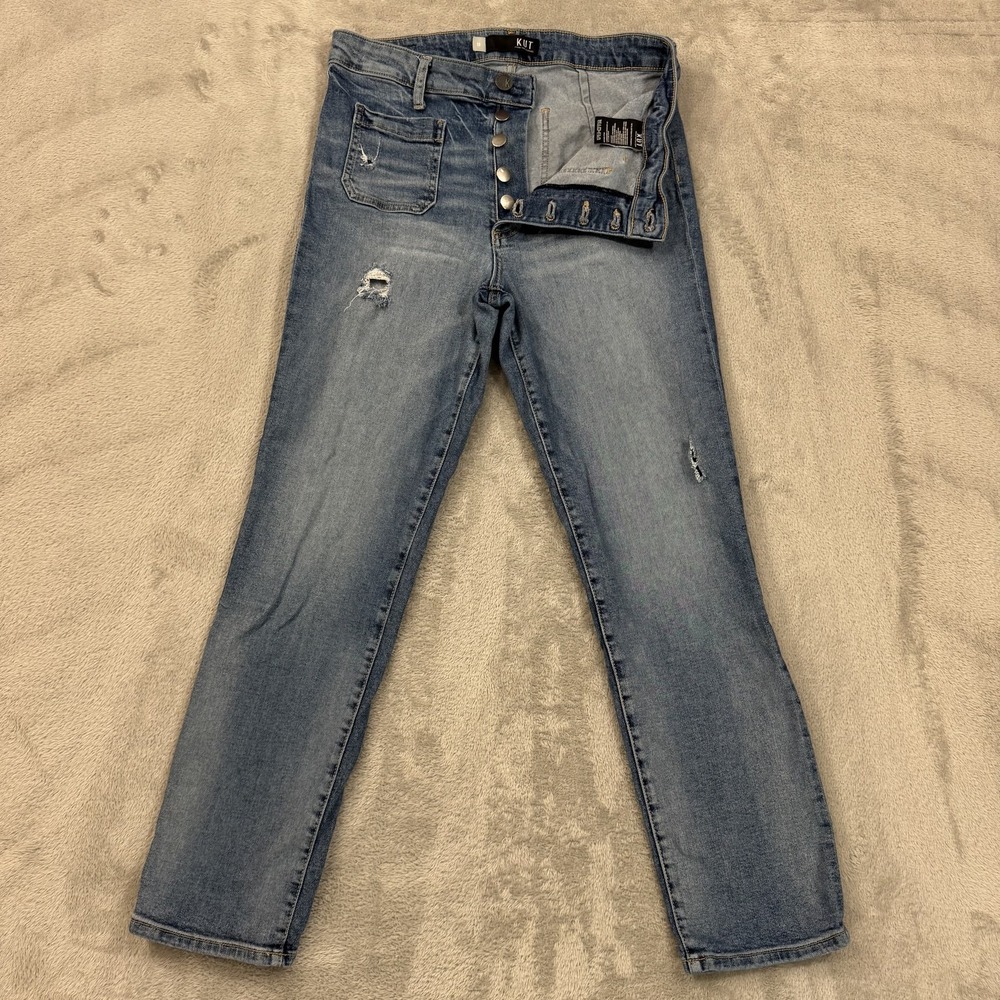 Kut From The Kloth‎ Boyfriend Jeans Women's 10 High Rise Straight Medium Stretch